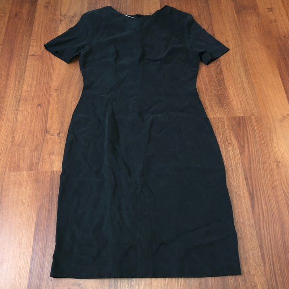 NWT Slim Fit Paris Italy Shift Black Dress Tencel - Picture 2 of 7